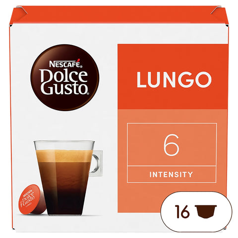 Nescafe Lungo Dolce Gusto Coffee Capsules - 16 Capsules - CAFELAX