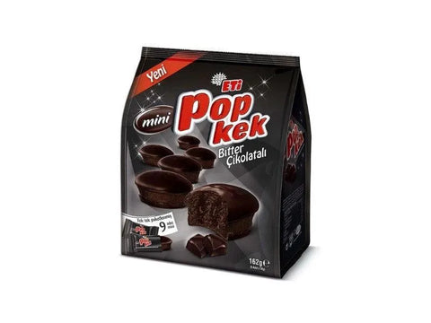 Eti Mini Pop Kek 9 Mini Cakes With Dark Chocolate - 162g - CAFELAX