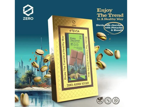 Zero Dubai Trend Chocolate - Chocolate With Pistachio Kunafa 100g - CAFELAX
