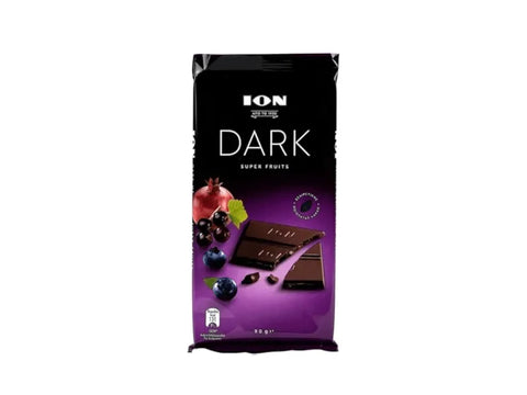 ION Classic Dark Chocolate With Super Fruits 90gm - CAFELAX