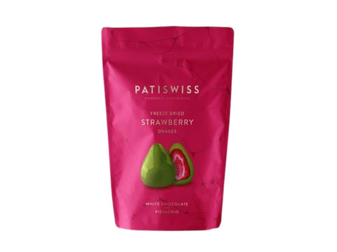 Patiswiss White Chocolate With Pistachio Dried Strawberry Dragee 80g