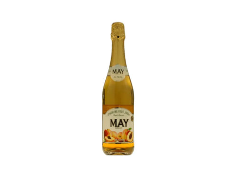 MAY GOLD Peach Sparkling Fruit Juice 750ml - CAFELAX