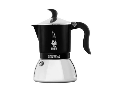 Bialetti fiammetta Induction Moka Pot - 2 Cups - Black - CAFELAX