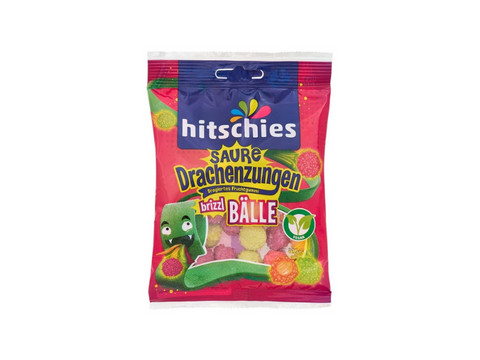 Hitschies Sour Dragon Tongues Brizzl Balle 100g - CAFELAX
