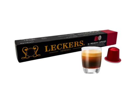 Leckers Espresso Rosso coffee Capsules- 10 Capsules - CAFELAX