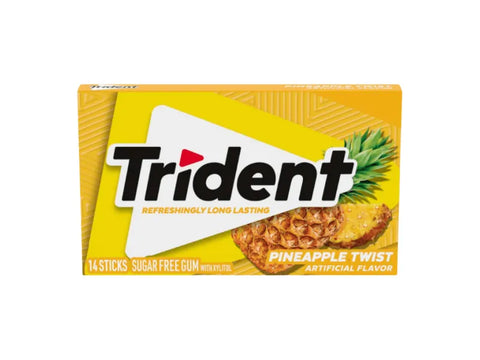 Trident Sugar Free Pineapple Twist 14 Sticks (Imported) - CAFELAX
