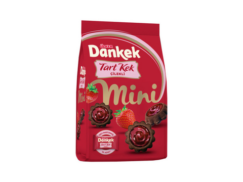 Ülker Dankek Strawberry & Chocolate Mini Tart Cake 150g - 10 Pisces