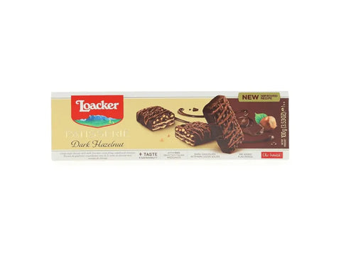 Loacker Patisserie Dark Hazelnut Chocolate Wafer 100g - CAFELAX