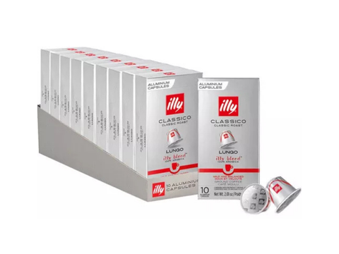 illy Lungo Classico Coffee Capsules - 10*10 = 100 Capsules) - CAFELAX