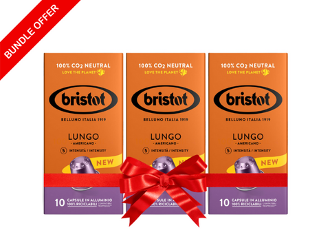 Bundle Offer | 3 Packs of Bristot Lungo Coffee Capsules - CAFELAX