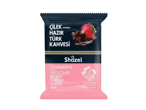 Shazel 100% Arabica Strawberry & Chocolate Instant Turkish Coffee 100g - CAFELAX