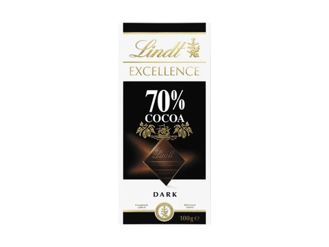 Lindt Excellence 70% Dark Chocolate 100g - CAFELAX