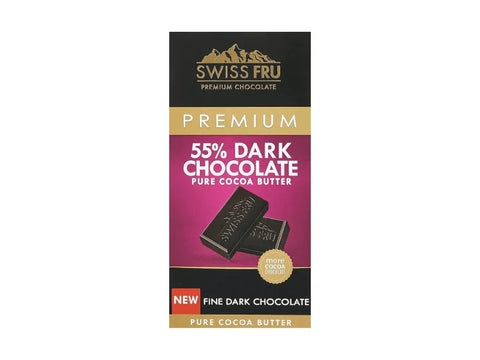 Swiss Fru Premium 55% Dark Chocolate 80g - CAFELAX
