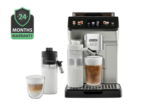 De'Longhi Eletta Explore Bean To Cup Espresso Machine - +50 Hot & Cold Drinks ECAM450.55.S