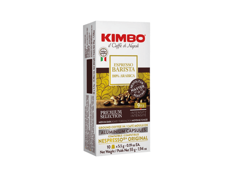 Kimbo Espresso Barista 100% Arabica Coffee Capsules - 10 Capsules " ALUMINIUM CAPSULES" - CAFELAX