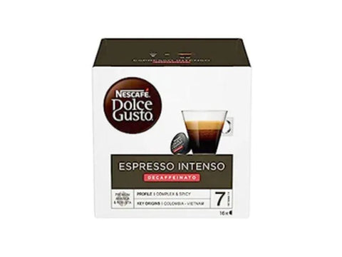 Nescafe Espresso Intenso Decaffeinato Dolce Gusto Coffee Capsules - 16 Capsules - CAFELAX
