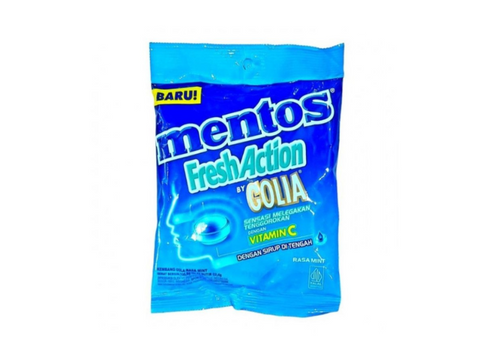 Mentos Fresh Action Golia Mint with Vitamin C bag 100g - CAFELAX