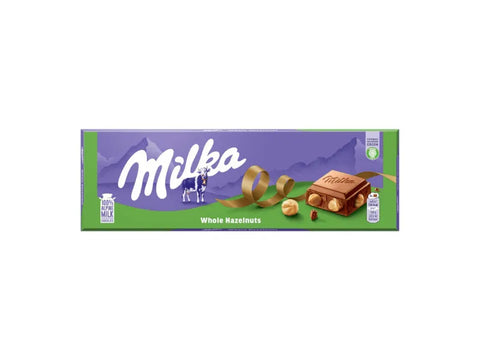 Milka Whole Hazelnuts Chocolate 250g - CAFELAX