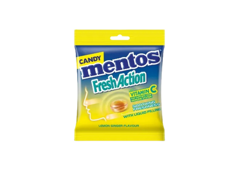 Mentos Fresh Action Golia Lemon with Vitamin C bag 100g - CAFELAX