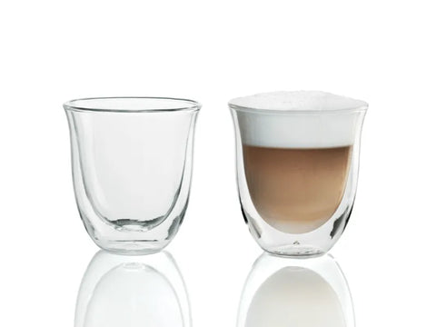 Delonghi Double-Wall Thermo Cappuccino Glasses - Set of 2 - 190ml - CAFELAX