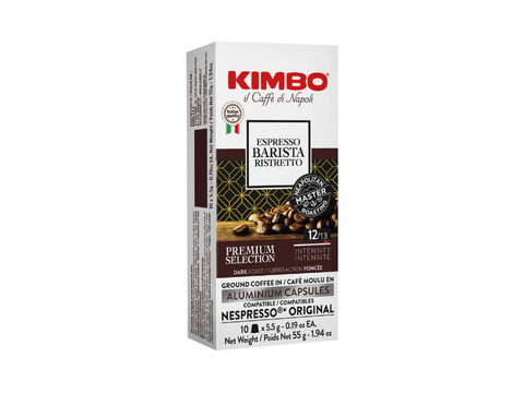 Kimbo Espresso Barista Ristretto Coffee Capsules - 10 Capsules " ALUMINIUM CAPSULES" - CAFELAX