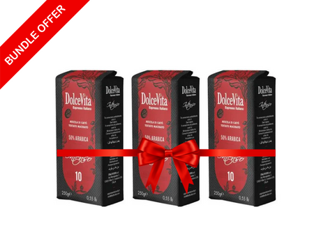 DolceVita Intenso Ground Coffee 3*250g - 750g - CAFELAX