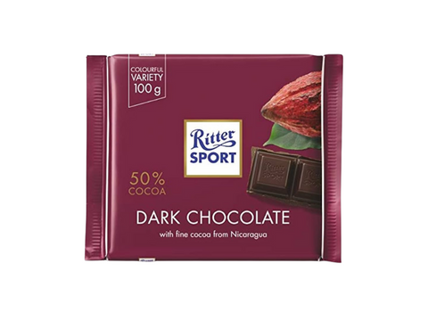Ritter Sport Dark 50% Chocolate 100g - CAFELAX
