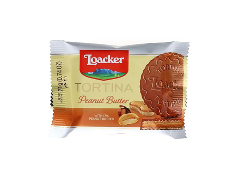Loacker Tortina Triple Peanut Butter 21g - CAFELAX