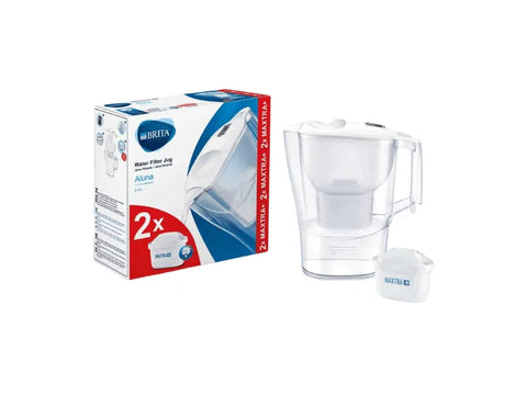 BRITA 2.4L Water Filter Jug Aluna Starter Pack - 2 BRITA MAXTRA+ - CAFELAX