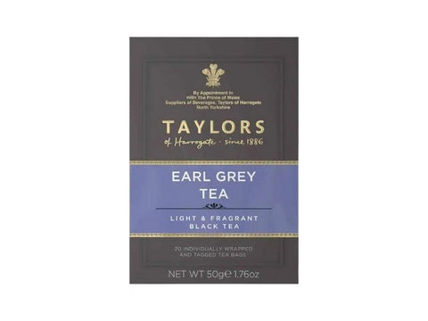 Taylors Earl Grey Black Tea 20 Bags - CAFELAX