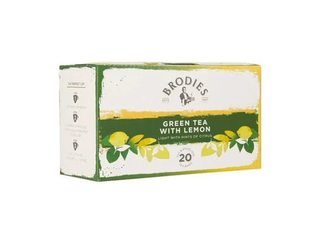 Brodies Green Tea With Lemon - 20 Tea Bags - CAFELAX