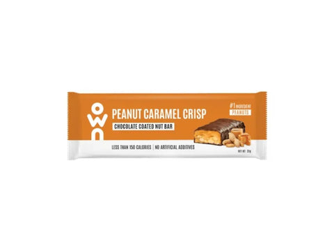 OWN Peanut Caramel Crisp Chocolate Coated Nut Healthy Bar - 35g - CAFELAX