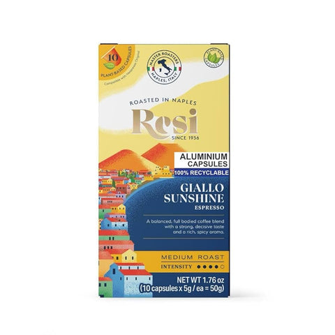 Resi Giallo Sunshine Espresso Coffee Capsules - 10 Capsules