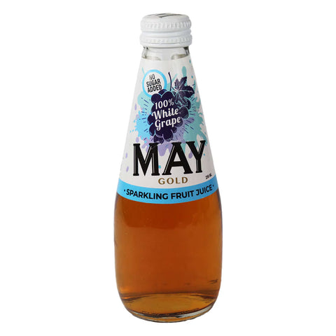 MAY GOLD White Grape Sparkling Fruit Juice No Sugar 250ml - CAFELAX