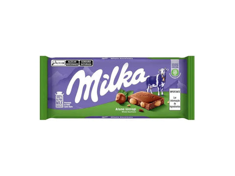 Milka Alune Hazelnuts Chocolate 100g - CAFELAX