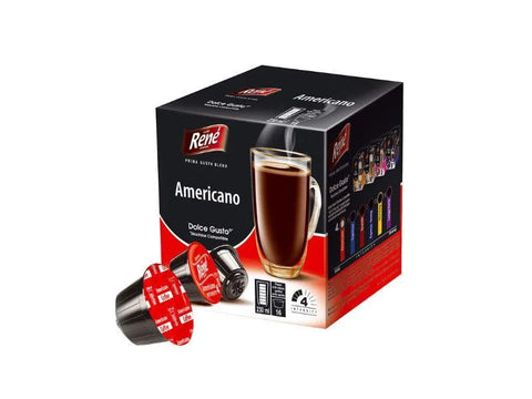 Cafe Rene Americano Dolce Gusto Coffee Capsules - 16 Capsules - CAFELAX