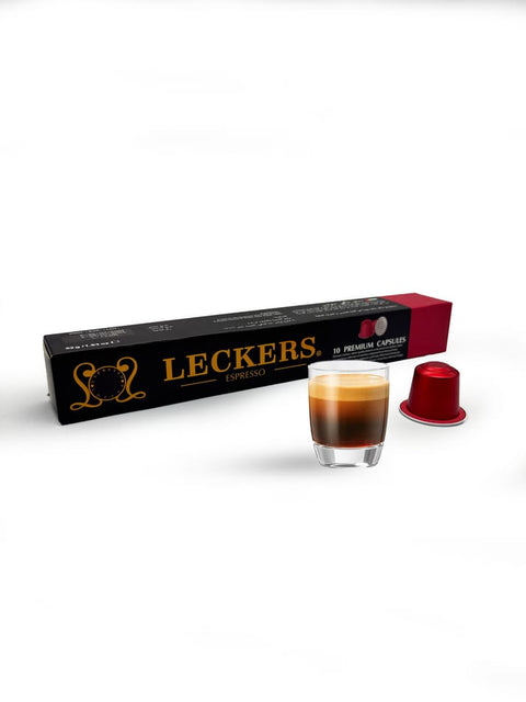 Leckers Espresso Rosso coffee Capsules- 10 Capsules