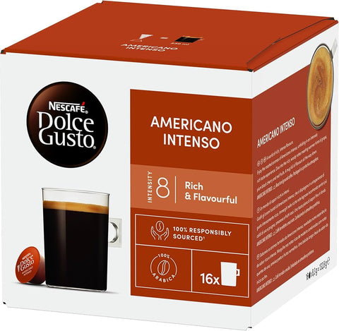 Nescafe Amricano Intenso Dolce Gusto Coffee Capsules - 16 Capsules - CAFELAX