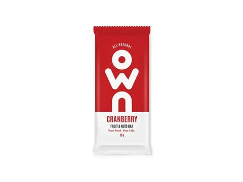 OWN Cranberry Fruit & Nuts Bar - 55g - CAFELAX