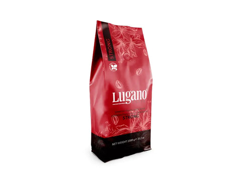 Lugano Strong Whole Beans Coffee 1 Kg - CAFELAX