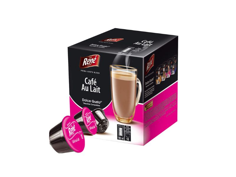 Cafe Rene Cafe Au Lait Dolce Gusto Coffee Capsules - 16 Capsules – CAFELAX