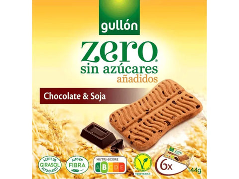 Gullón Sugar Free Chocolate&soya biscuits 144g - CAFELAX