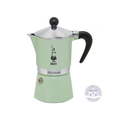 Bialetti Rainbow Moka Pot - 1 Cups - Mint Green - CAFELAX