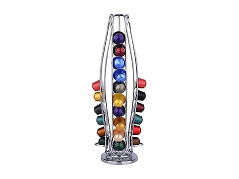 Oasiswj Nespresso Capsules Holder - 24 Capsules - Silver - CAFELAX