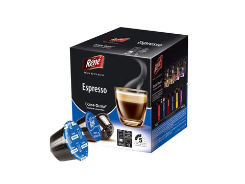 Cafe Rene Espresso Dolce Gusto Coffee Capsules - 16 Capsules