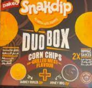Snakdip Duo Box Grilled Meat Corn Chips " Smokey Burger + Honey BBQ Dipping " - 345g
