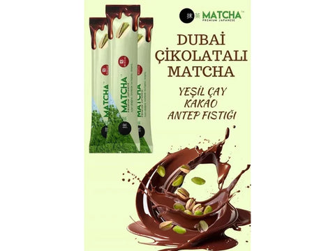 Matcha Premium Japanese Detox Dubai Chocolate Matcha Cacao Pistachio 20 Sachets - CAFELAX