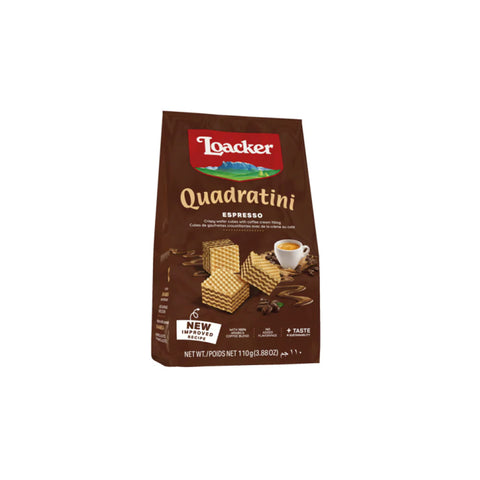 Loacker Quadratini Espresso Wafer 110g - CAFELAX