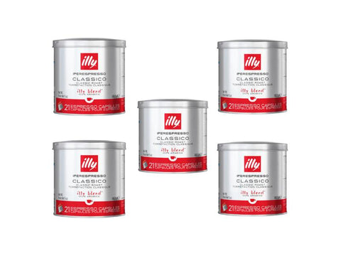 5 illy iperEspresso Capsules Classico Classic Roast 21 Capsules - 205 Capsules - CAFELAX