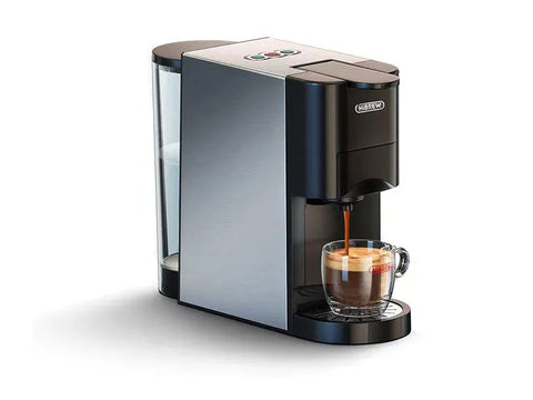 HiBREW 5-In-1 Multi-Function Espresso Machine - H3a + Viaggio Arabica Coffee Capsules - 10 Capsules + DolceVita Intenso Ground Coffee 250g + Double Glass Cups